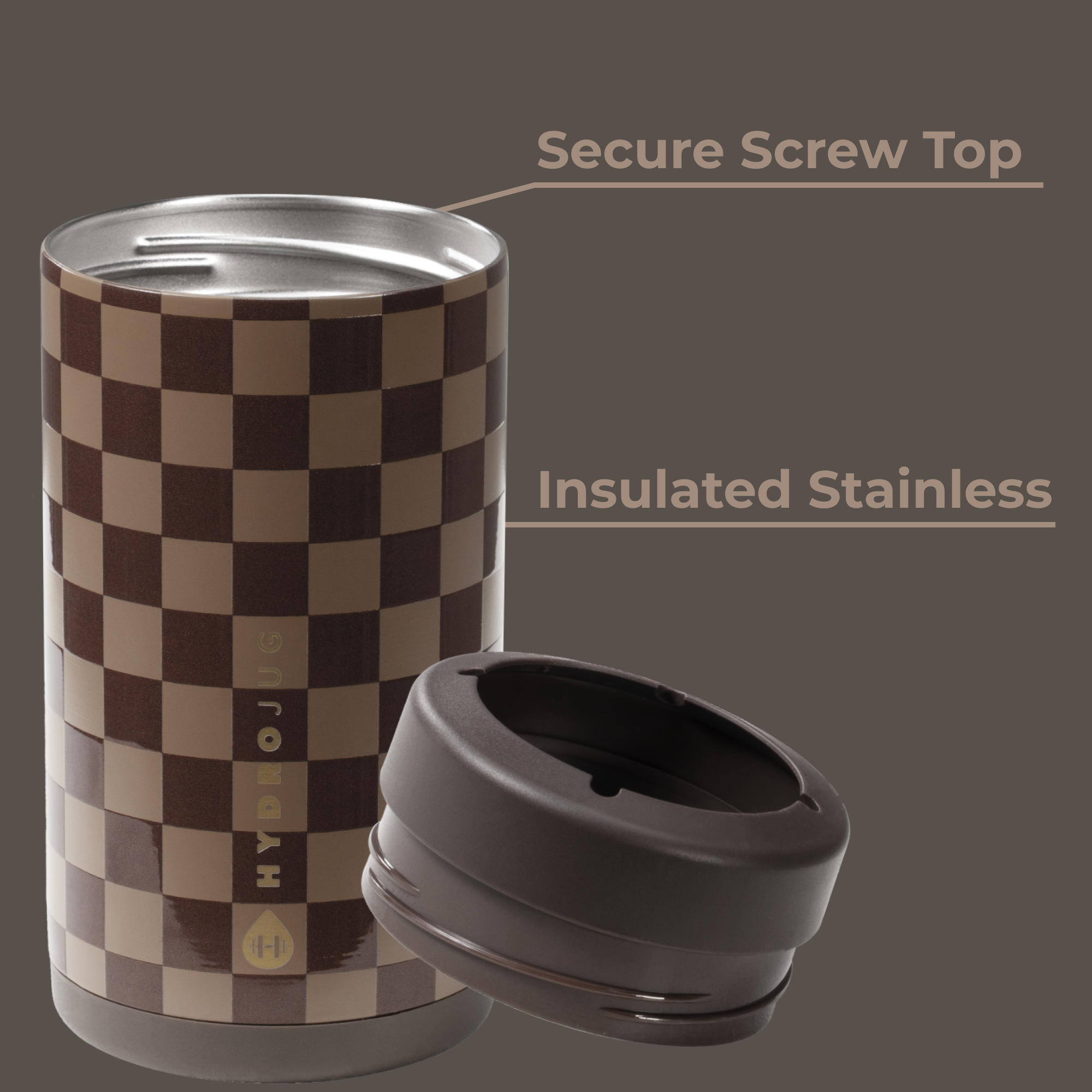 Autumn Checkers-Can Cooler (16oz)